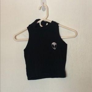 Kokopie Black Alien Crop Top